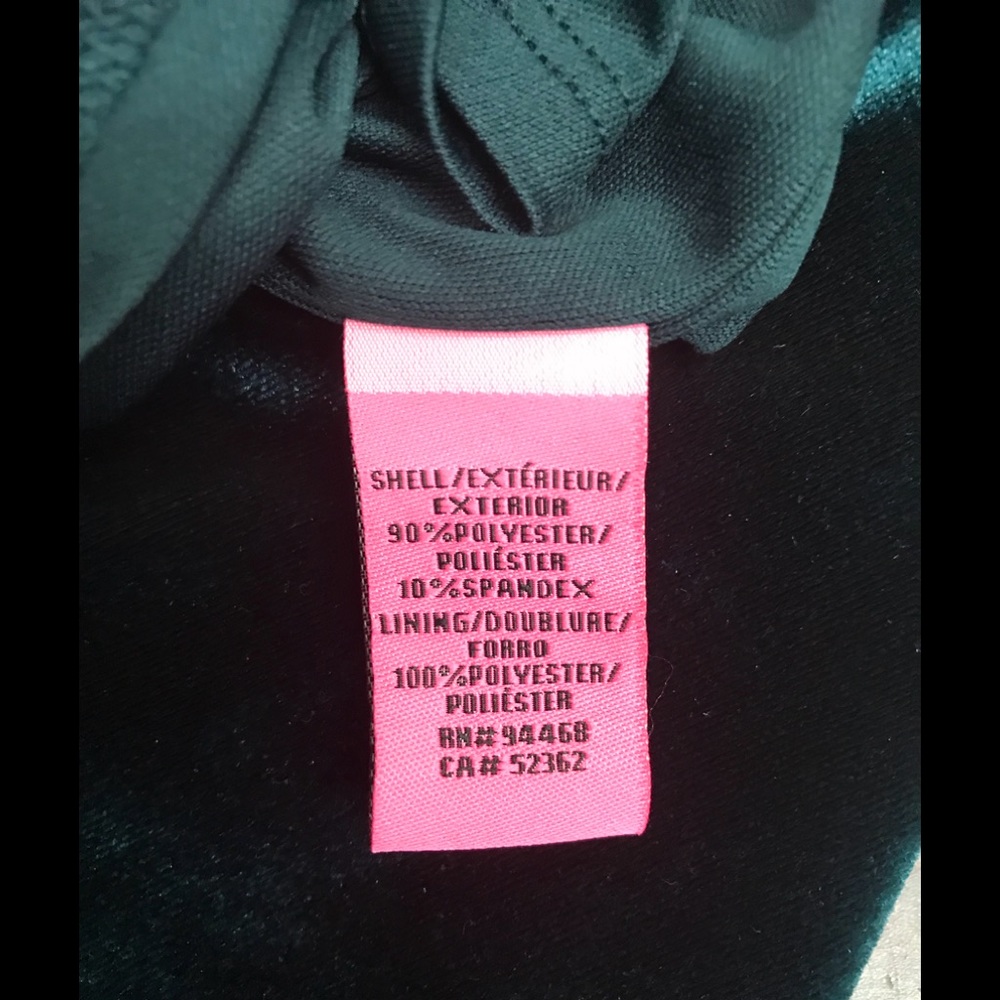Betsey Johnson Faux wrap velvet dark green - Picture 8 of 8